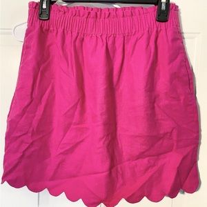 JCREW Pink Scalloped Skirt